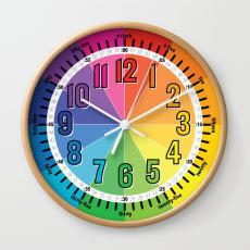 Learn to Tell Time Color Wheel Clock